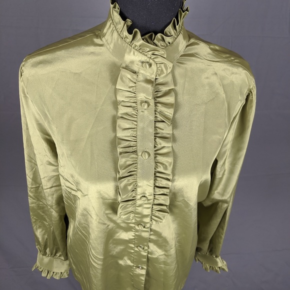 Vintage Tops - Vintage Chaus Ruffled Blouse (A86)